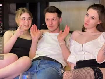 GOAL: Aronia Stroking Claus's Cock and licks it sometimes [110 tokens remaining] Im Polly!^^with me are my friend Aronia and boyfriend Claus^^ #18 #lesbian #teen #threesome #bigboobs
